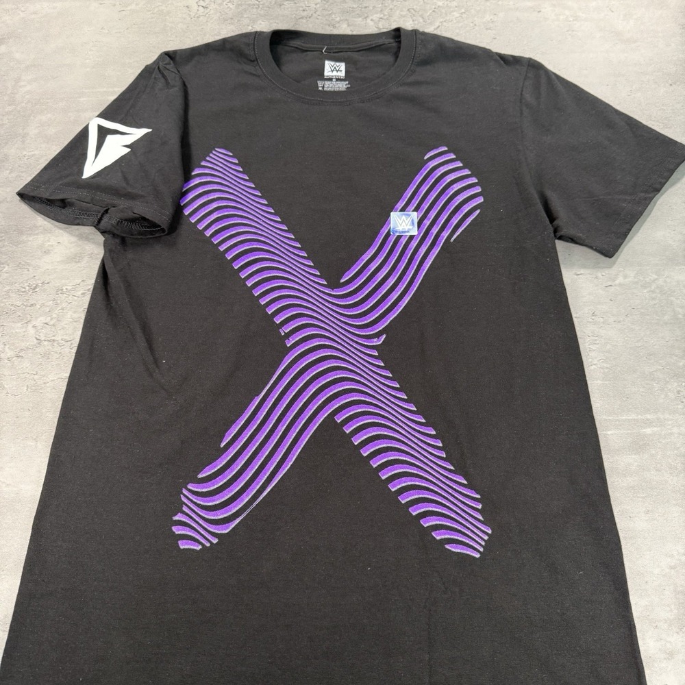 NXT WWE‎ Finn Balor Shirt Men's Small Black Purple Graphic Authentic Cotton